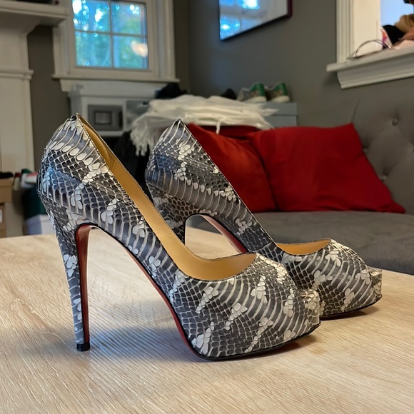 Christian Louboutin Shoes - Louboutin Hyper Prive 120MM in Watersnake - 36.5